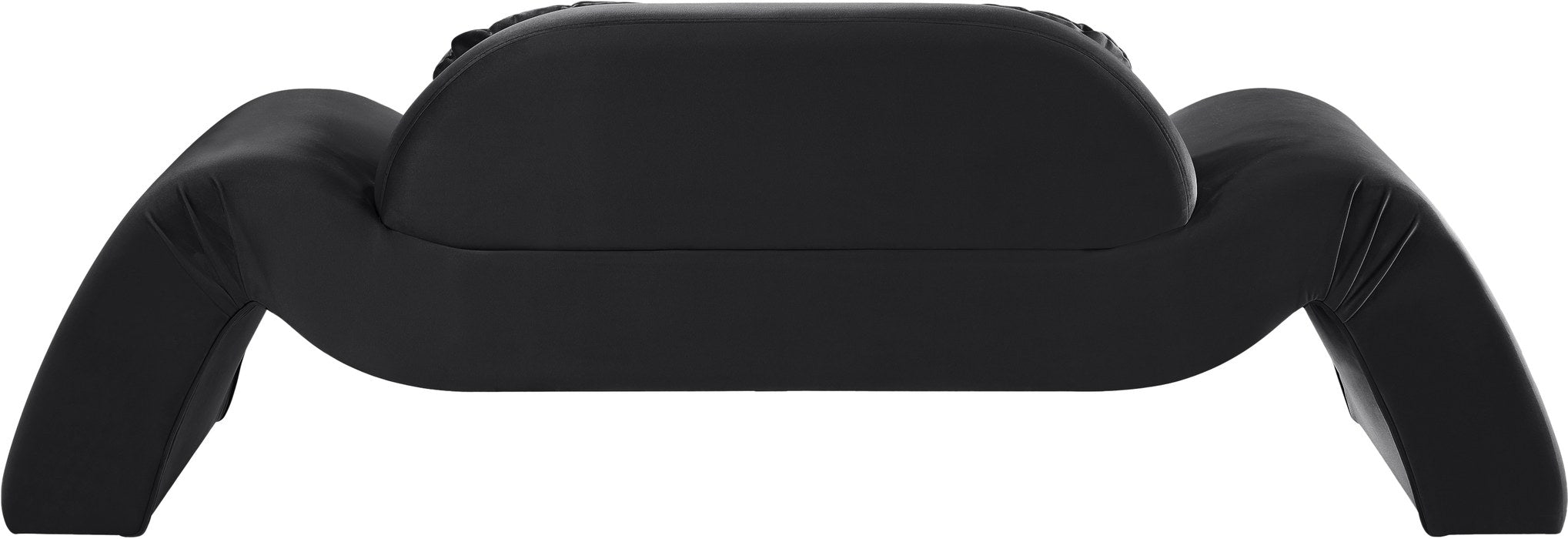 Meridian Furniture - Austin 87.5" Black Velvet Upholstered Loveseat - 44008Black-L - GreatFurnitureDeal