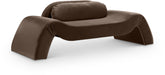 Meridian Furniture - Austin 87.5" Brown Velvet Upholstered Loveseat - 44008Brown-L - GreatFurnitureDeal