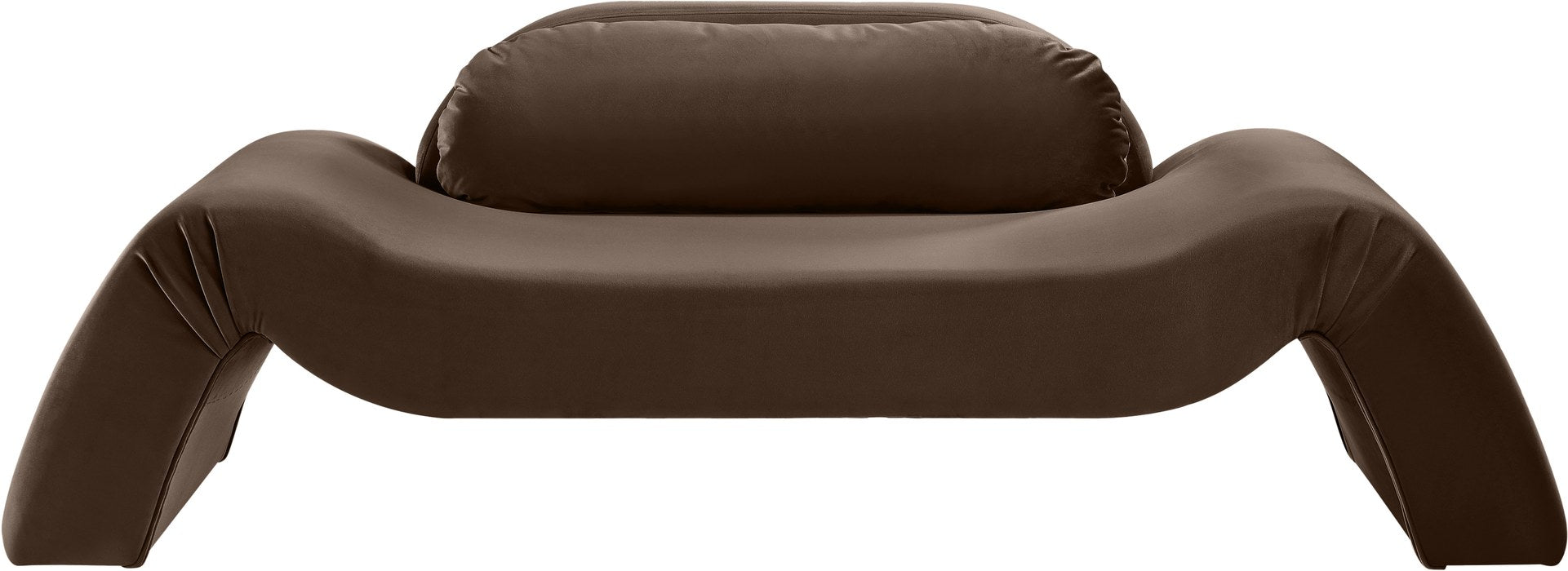 Meridian Furniture - Austin 87.5" Brown Velvet Upholstered Loveseat - 44008Brown-L - GreatFurnitureDeal