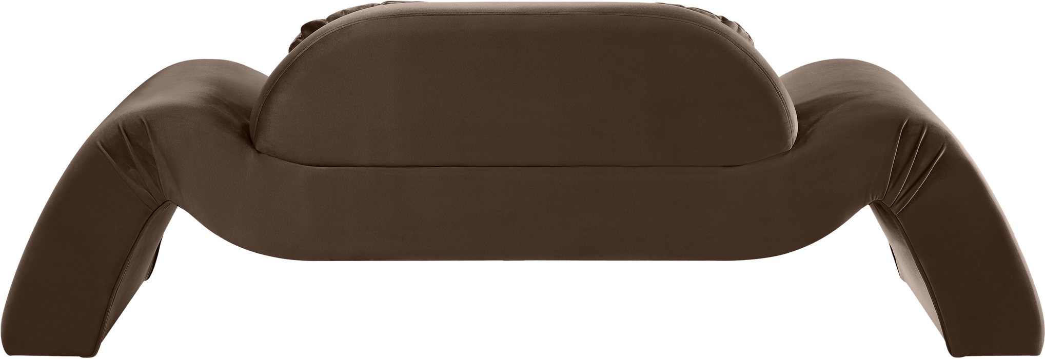 Meridian Furniture - Austin 87.5" Brown Velvet Upholstered Loveseat - 44008Brown-L - GreatFurnitureDeal