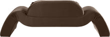 Meridian Furniture - Austin 87.5" Brown Velvet Upholstered Loveseat - 44008Brown-L - GreatFurnitureDeal