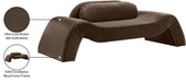 Meridian Furniture - Austin 87.5" Brown Velvet Upholstered Loveseat - 44008Brown-L - GreatFurnitureDeal