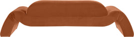 Meridian Furniture - Austin 107" Cognac Velvet Upholstered Sofa - 44008Cognac-S - GreatFurnitureDeal