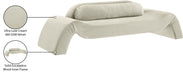 Meridian Furniture - Austin 107" Cream Velvet Upholstered Sofa - 44008Cream-S - GreatFurnitureDeal