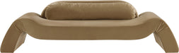 Meridian Furniture - Austin 107" Saddle Velvet Upholstered Sofa - 44008Saddle-S - GreatFurnitureDeal