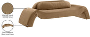 Meridian Furniture - Austin 107" Saddle Velvet Upholstered Sofa - 44008Saddle-S - GreatFurnitureDeal