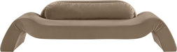 Meridian Furniture - Austin 107" Taupe Velvet Upholstered Sofa - 44008Taupe-S - GreatFurnitureDeal