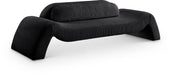 Meridian Furniture - Austin 107" Black Corduroy Upholstered Sofa - 44009Black-S - GreatFurnitureDeal