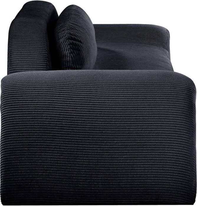 Meridian Furniture - Austin 107" Black Corduroy Upholstered Sofa - 44009Black-S - GreatFurnitureDeal