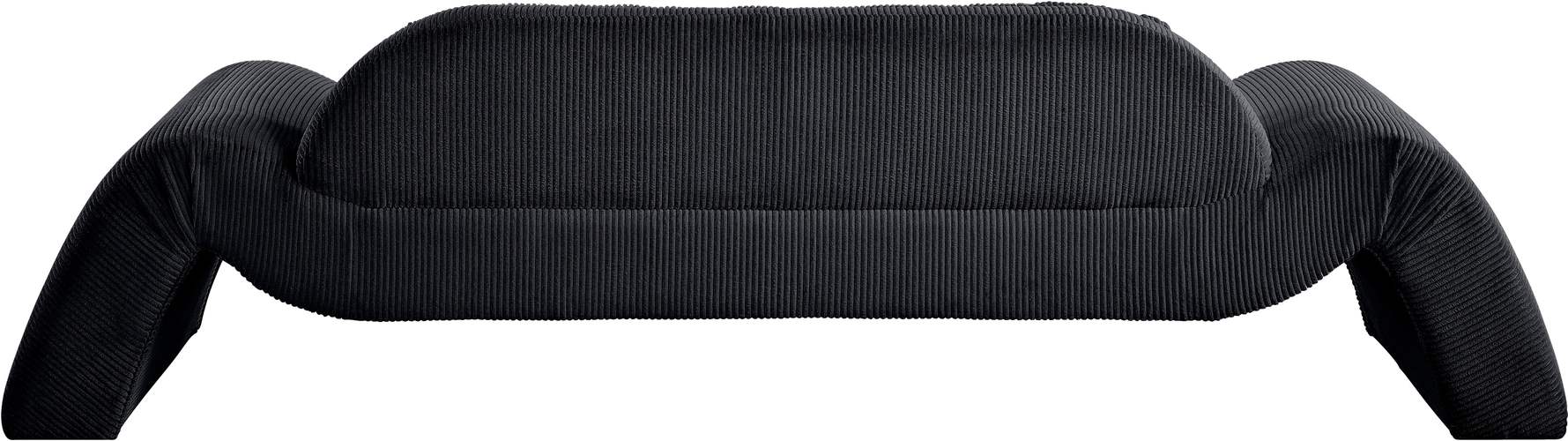 Meridian Furniture - Austin 107" Black Corduroy Upholstered Sofa - 44009Black-S - GreatFurnitureDeal