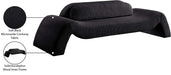 Meridian Furniture - Austin 107" Black Corduroy Upholstered Sofa - 44009Black-S - GreatFurnitureDeal