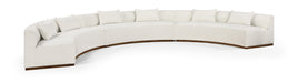 Meridian Furniture - Avanti 221.25" Cream Chenille Fabric Upholstered 3pc. Sectional - 44016Cream-S-3PC - GreatFurnitureDeal