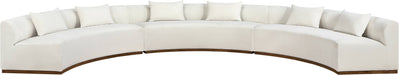 Meridian Furniture - Avanti 221.25" Cream Chenille Fabric Upholstered 3pc. Sectional - 44016Cream-S-3PC - GreatFurnitureDeal
