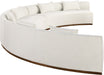 Meridian Furniture - Avanti 221.25" Cream Chenille Fabric Upholstered 3pc. Sectional - 44016Cream-S-3PC - GreatFurnitureDeal