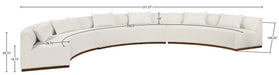 Meridian Furniture - Avanti 221.25" Cream Chenille Fabric Upholstered 3pc. Sectional - 44016Cream-S-3PC - GreatFurnitureDeal