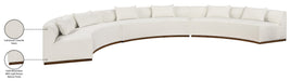 Meridian Furniture - Avanti 221.25" Cream Chenille Fabric Upholstered 3pc. Sectional - 44016Cream-S-3PC - GreatFurnitureDeal