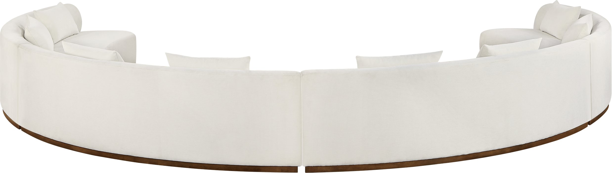 Meridian Furniture - Avanti 225.25" Cream Chenille Fabric Upholstered 4pc. Sectional - 44016Cream-S-4PC - GreatFurnitureDeal
