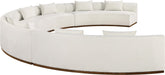 Meridian Furniture - Avanti 225.25" Cream Chenille Fabric Upholstered 4pc. Sectional - 44016Cream-S-4PC - GreatFurnitureDeal