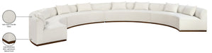 Meridian Furniture - Avanti 225.25" Cream Chenille Fabric Upholstered 4pc. Sectional - 44016Cream-S-4PC - GreatFurnitureDeal