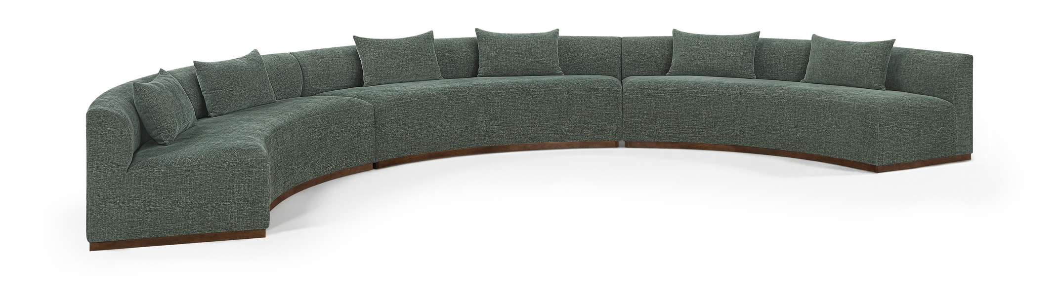 Meridian Furniture - Avanti 221.25" Olive Chenille Fabric Upholstered 3pc. Sectional - 44016Olive-S-3PC - GreatFurnitureDeal