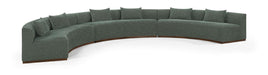 Meridian Furniture - Avanti 221.25" Olive Chenille Fabric Upholstered 3pc. Sectional - 44016Olive-S-3PC - GreatFurnitureDeal