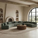Meridian Furniture - Avanti 221.25" Olive Chenille Fabric Upholstered 3pc. Sectional - 44016Olive-S-3PC - GreatFurnitureDeal