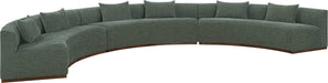 Meridian Furniture - Avanti 221.25" Olive Chenille Fabric Upholstered 3pc. Sectional - 44016Olive-S-3PC - GreatFurnitureDeal