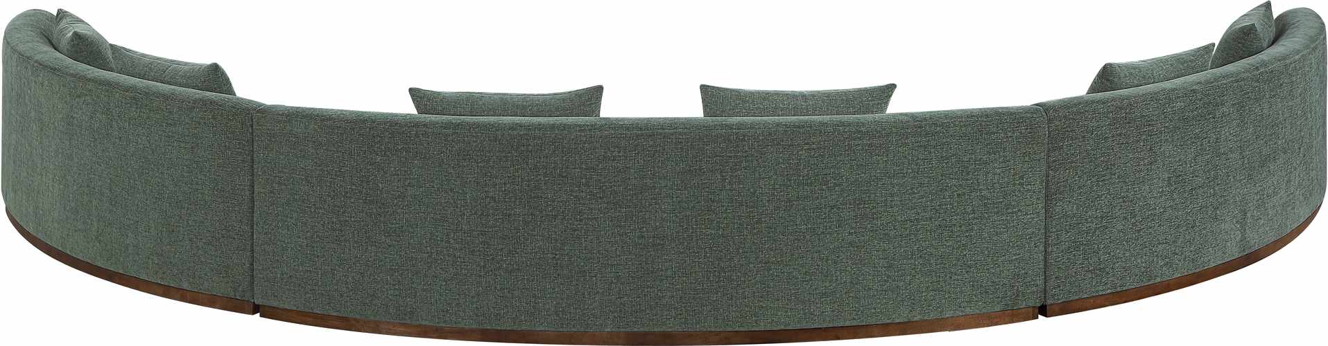 Meridian Furniture - Avanti 221.25" Olive Chenille Fabric Upholstered 3pc. Sectional - 44016Olive-S-3PC - GreatFurnitureDeal
