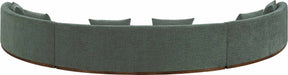 Meridian Furniture - Avanti 221.25" Olive Chenille Fabric Upholstered 3pc. Sectional - 44016Olive-S-3PC - GreatFurnitureDeal