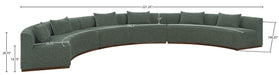 Meridian Furniture - Avanti 221.25" Olive Chenille Fabric Upholstered 3pc. Sectional - 44016Olive-S-3PC - GreatFurnitureDeal
