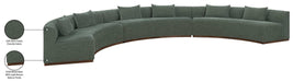 Meridian Furniture - Avanti 221.25" Olive Chenille Fabric Upholstered 3pc. Sectional - 44016Olive-S-3PC - GreatFurnitureDeal