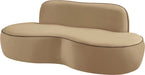 Meridian Furniture - Swerve 77" Beige Velvet Upholstered Loveseat - 44021Beige-L - GreatFurnitureDeal