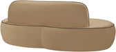 Meridian Furniture - Swerve 77" Beige Velvet Upholstered Loveseat - 44021Beige-L - GreatFurnitureDeal