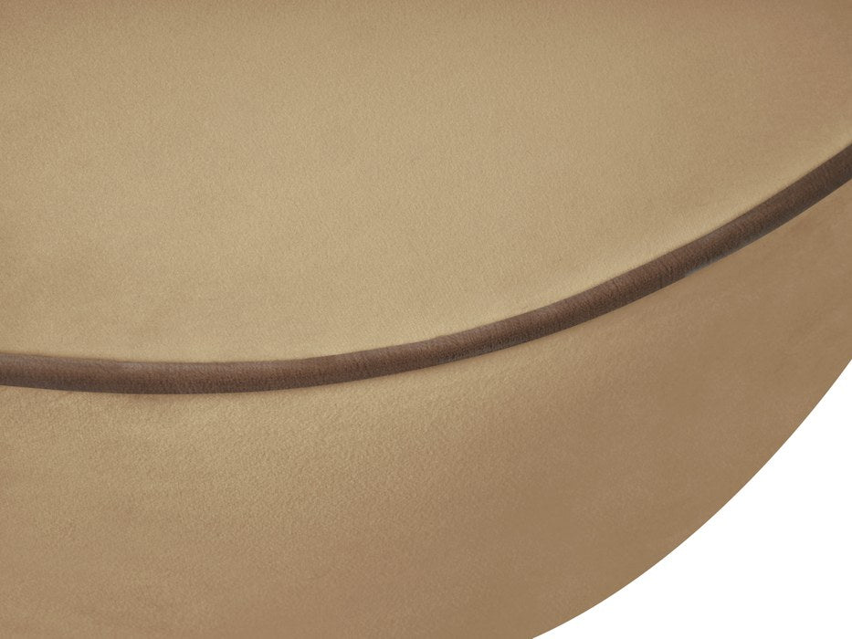 Meridian Furniture - Swerve 77" Beige Velvet Upholstered Loveseat - 44021Beige-L - GreatFurnitureDeal
