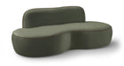 Meridian Furniture - Swerve 77" Green Velvet Upholstered Loveseat - 44021Green-L - GreatFurnitureDeal