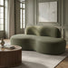 Meridian Furniture - Swerve 77" Green Velvet Upholstered Loveseat - 44021Green-L - GreatFurnitureDeal