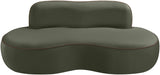 Meridian Furniture - Swerve 77" Green Velvet Upholstered Loveseat - 44021Green-L - GreatFurnitureDeal