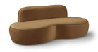 Meridian Furniture - Swerve 77" Saddle Velvet Upholstered Loveseat - 44021Saddle-L - GreatFurnitureDeal