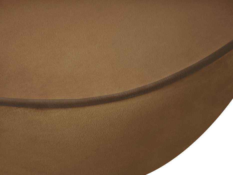 Meridian Furniture - Swerve 77" Saddle Velvet Upholstered Loveseat - 44021Saddle-L - GreatFurnitureDeal