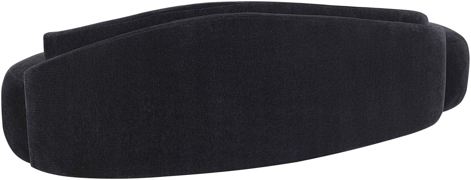Meridian Furniture - Caspian 101" Black Chenille Fabric Upholstered Sofa - 44033Black-S - GreatFurnitureDeal