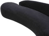 Meridian Furniture - Caspian 101" Black Chenille Fabric Upholstered Sofa - 44033Black-S - GreatFurnitureDeal