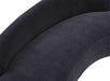 Meridian Furniture - Caspian 101" Black Chenille Fabric Upholstered Sofa - 44033Black-S - GreatFurnitureDeal