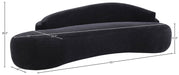 Meridian Furniture - Caspian 101" Black Chenille Fabric Upholstered Sofa - 44033Black-S - GreatFurnitureDeal
