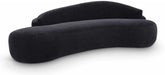 Meridian Furniture - Caspian 101" Black Chenille Fabric Upholstered Sofa - 44033Black-S - GreatFurnitureDeal