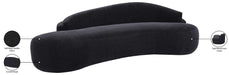 Meridian Furniture - Caspian 101" Black Chenille Fabric Upholstered Sofa - 44033Black-S - GreatFurnitureDeal