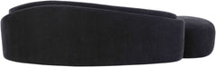 Meridian Furniture - Caspian 101" Black Chenille Fabric Upholstered Sofa - 44033Black-S - GreatFurnitureDeal