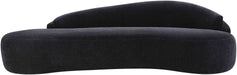 Meridian Furniture - Caspian 101" Black Chenille Fabric Upholstered Sofa - 44033Black-S - GreatFurnitureDeal