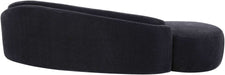Meridian Furniture - Caspian 101" Black Chenille Fabric Upholstered Sofa - 44033Black-S - GreatFurnitureDeal