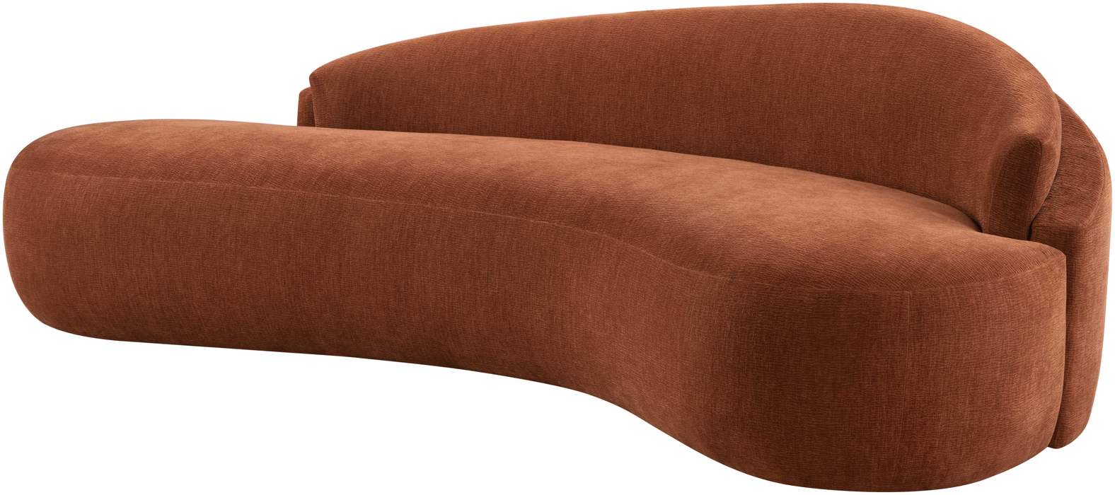 Meridian Furniture - Caspian 101" Cognac Chenille Fabric Upholstered Sofa - 44033Cognac-S - GreatFurnitureDeal