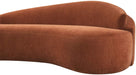 Meridian Furniture - Caspian 101" Cognac Chenille Fabric Upholstered Sofa - 44033Cognac-S - GreatFurnitureDeal
